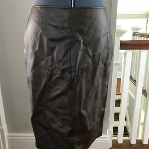 Faux leather pencil skirt